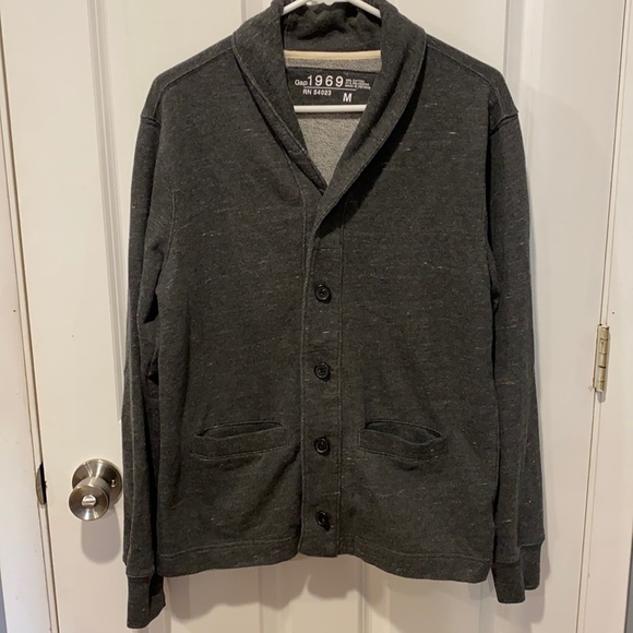 Gap Gray Marl Old Man Cardigan - Picture 1 of 10